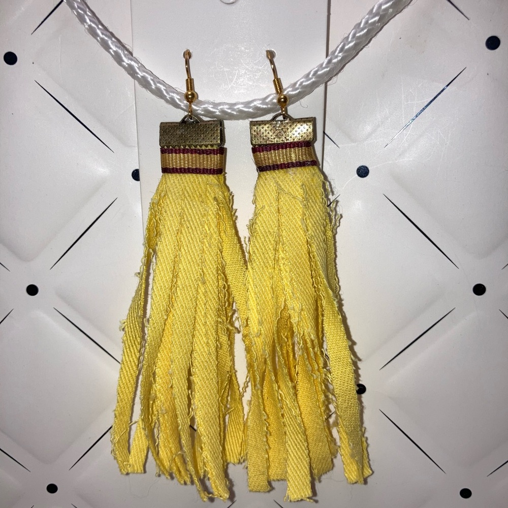 Denim earrings